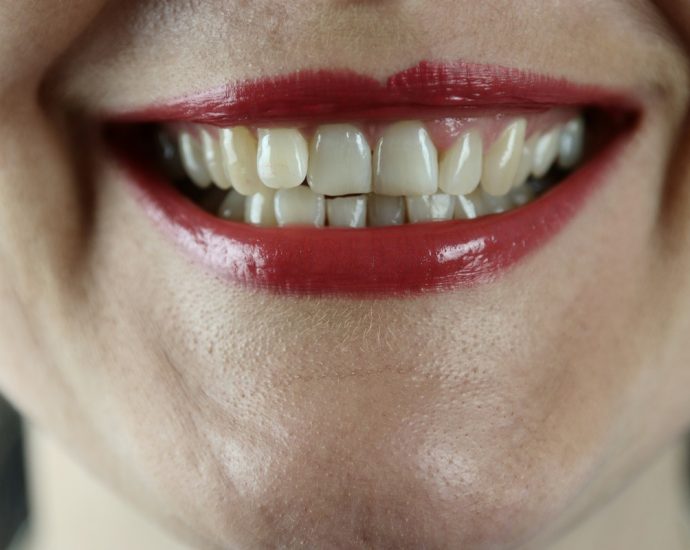 close-up of a woman smiling